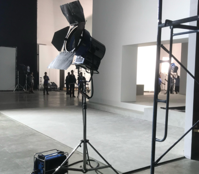 Photographer working with camera